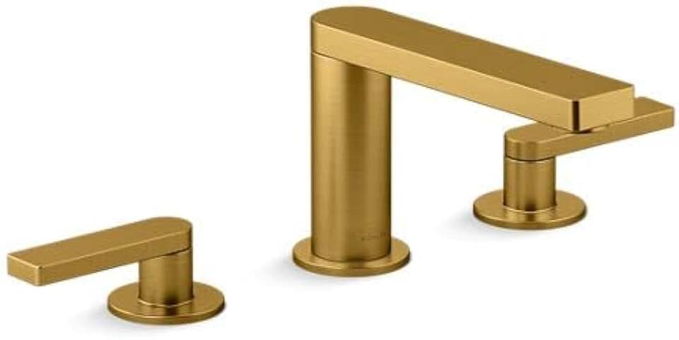 Kohler K73060-4-2MB Composed Widespread Bathroom Faucet with Lever Handles - Pop Up Included Vibrant Brushed Moderne Brass