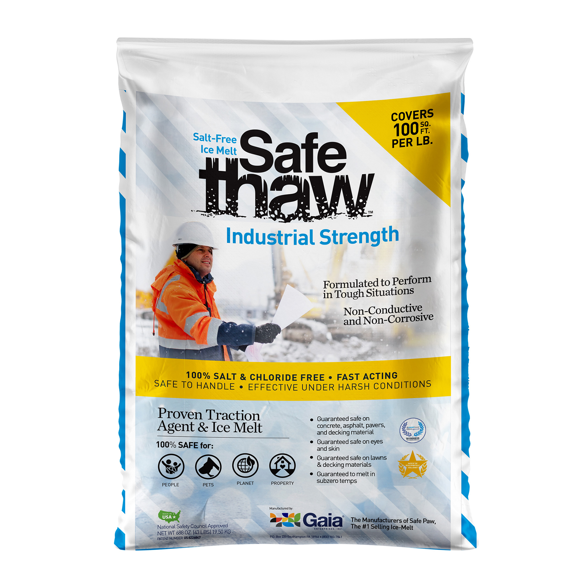Safe Thaw Industrial Strength Pet Safe Ice Melter, 43 Pounds