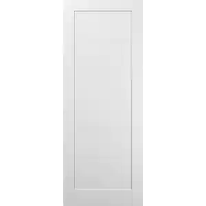 Sartodoors 4115 42 in. x 80 in. 1 Panel No Bore Solid MDF Core White Finished Pine Wood Interior Door Slab