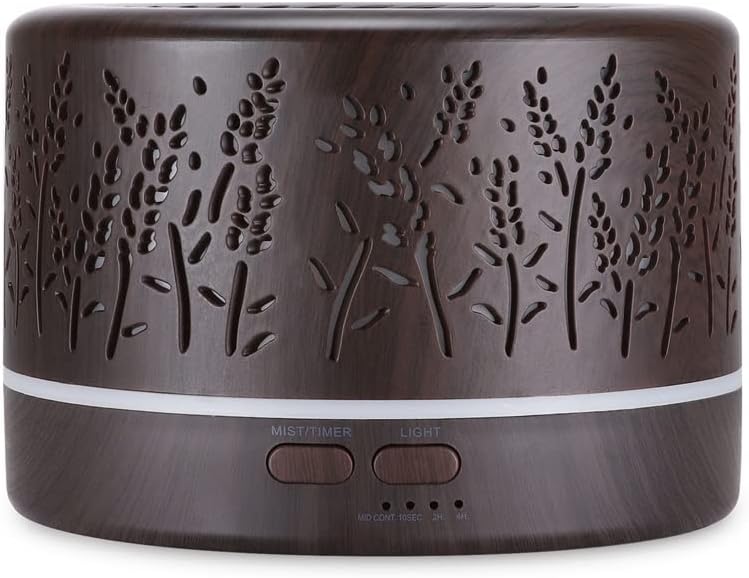 700ml Remote Control Electric Air Humidifier Aroma Diffuser Essential Oil Cool Mist Maker 7 LED Light Coloful (Color : D, Size : EU)