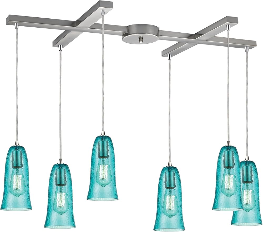 10431/6HAQ Pendant Light, Satin Nickel