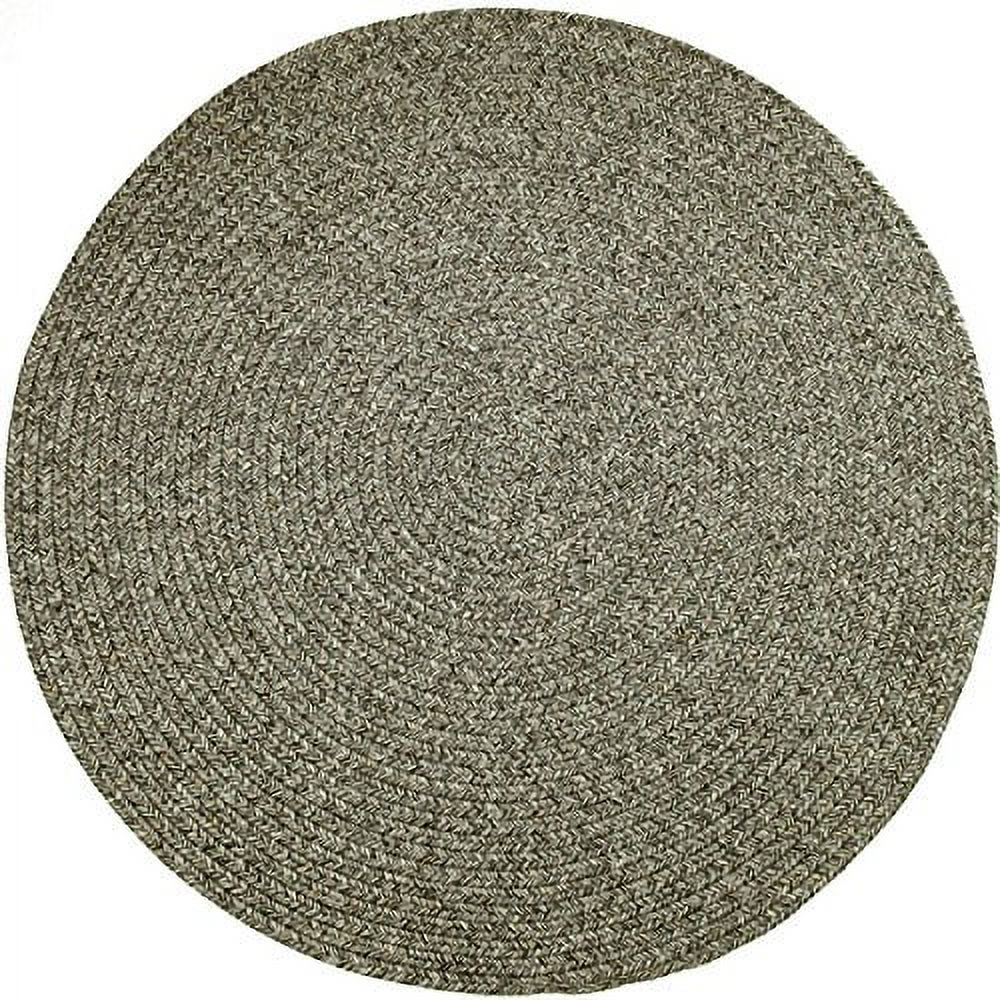Rhody Rug  Sandi 4 ft. Tweed Indoor-Outdoor Round Braided Rug, Graphite