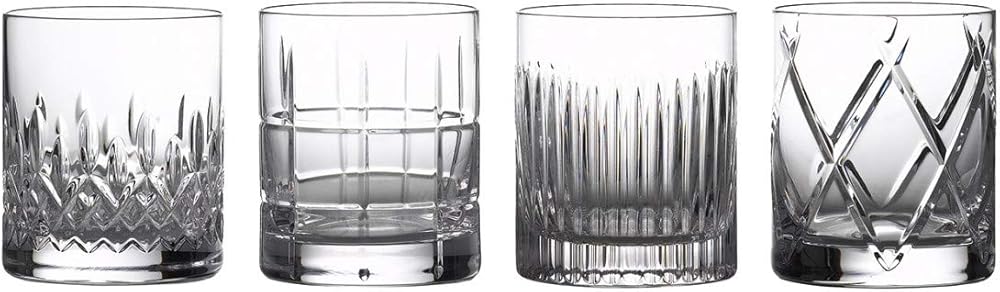 Waterford Short Stories Double Old Fashioned, Set of 4 Mixed