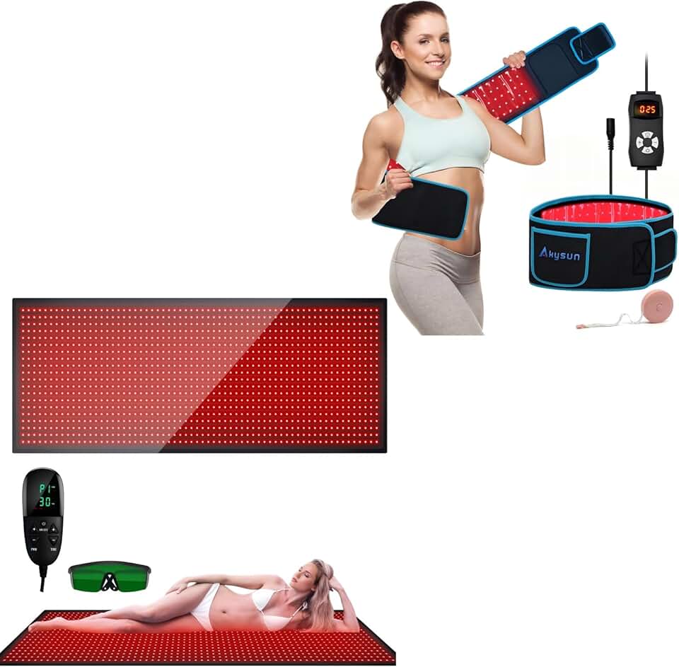 Red Light Therapy Full Body, 1280 LEDs Infrared Light Therapy Mat with Timer