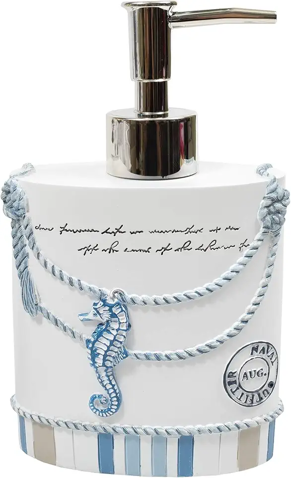 Sweet Home Collection Bathroom Accessories Sets Unique Collections Modern Classic Contemporary Decorative Beautiful Designs Bath Shower Tub Décor, Lotion Pump/Soap Dispenser, Beach Life (Pack of 24)