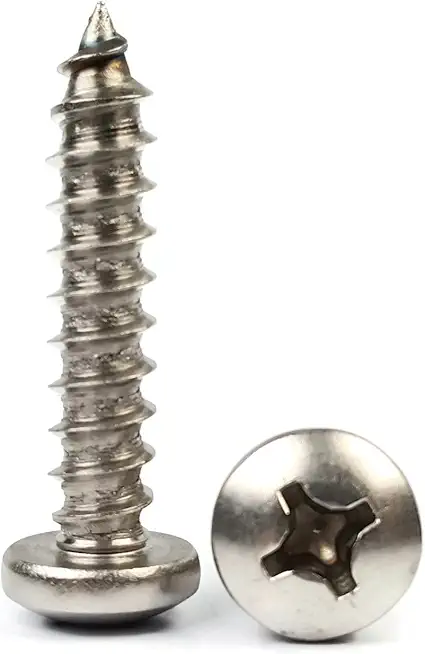 Phillips Pan Head Sheet Metal Screws 18-8 Stainless Steel - #14 x 2-1/2
