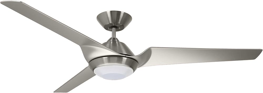 Luminance Kathy Ireland Home Sweep Eco WiFi Smart Ceiling Fan, 60 Inch, Brushed Steel