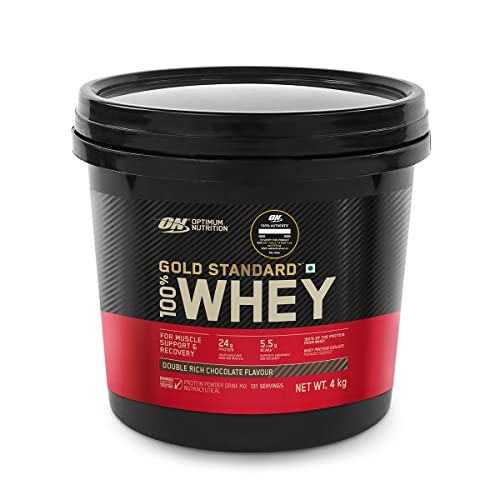 Optimum Nutrition Gold Standard 100% Whey Protein Powder, Double Rich Chocolate, 10 Pound (Packaging May Vary)