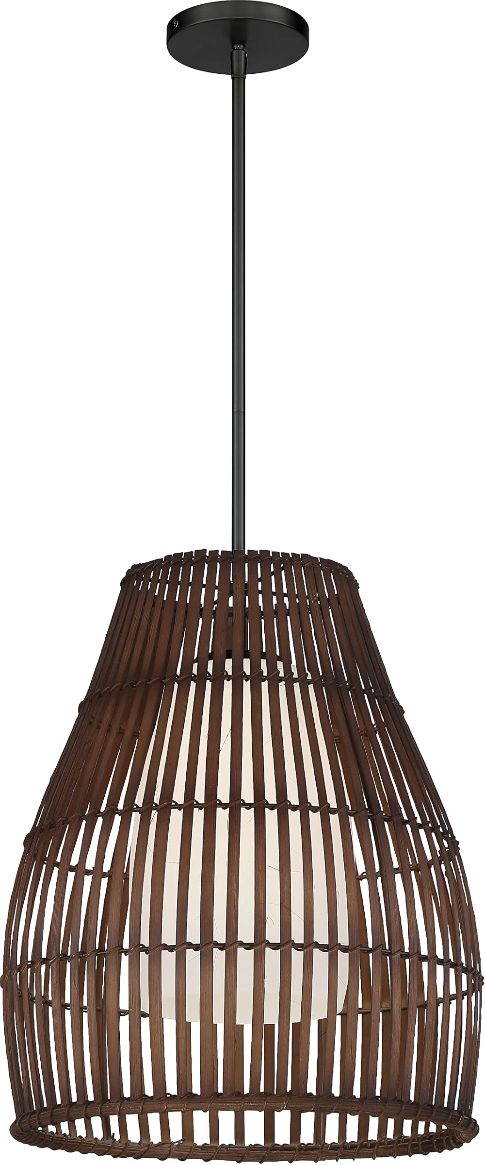 Minka Lavery 2163-66A Brentwood Shore Etched Opal Glass Pendant Ceiling Light, 1-Light 60 Watt, 15