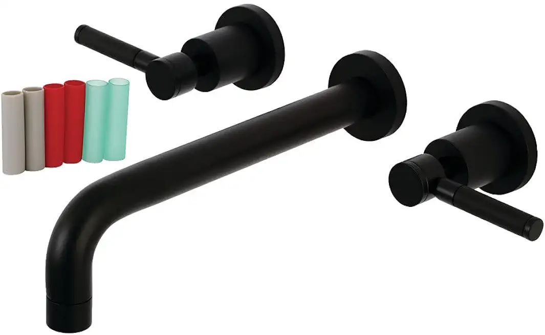 Kingston Brass KS8020DKL Kaiser Roman Tub Faucet, Matte Black, 14.63 x 10 x 3.06