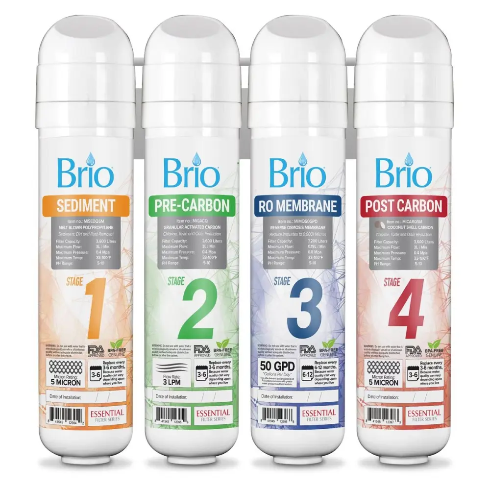 Brio 4 Stage Reverse Osmosis Water Cooler Filter Replacement Kit – For Model CLPOURO420SCV2