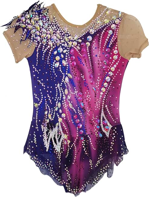 Purple Rhythmic Gymnastics Uniform Elegant and Comfortable Performance Wear for Gymnasts of All Levels