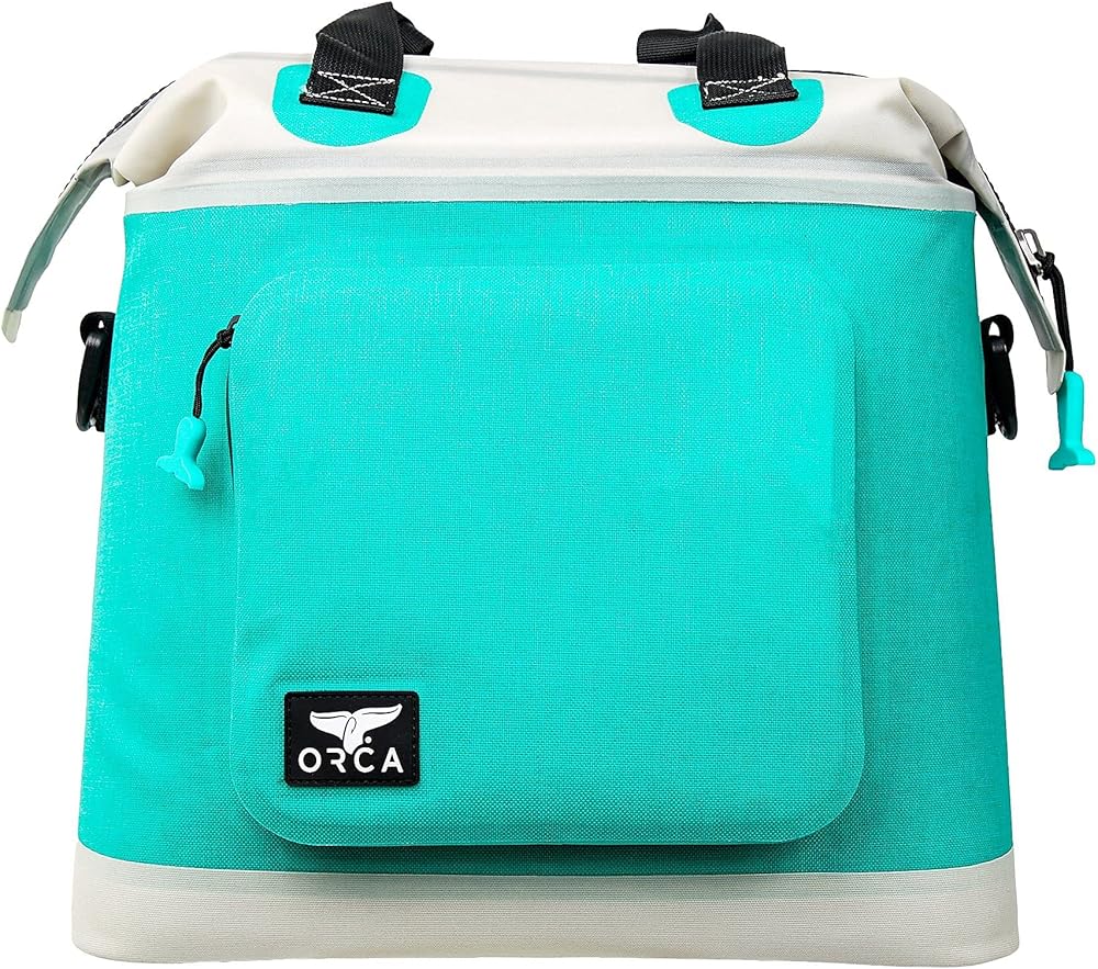 ORCA Walker Soft Side Tote Cooler | Temperature Insulated Bag Keeps Drinks Ice Cold All Day, Perfect for Beach, Park, Hikes, Picnics & More — Seafoam