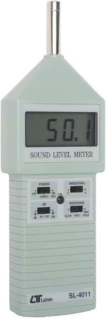 Sound Level Meter dosimeter Noise(Class 2, Range: 30 to 130 dB) for Industrials, Schools, Noise at Work/Occupational Noise. Model: SL-4011