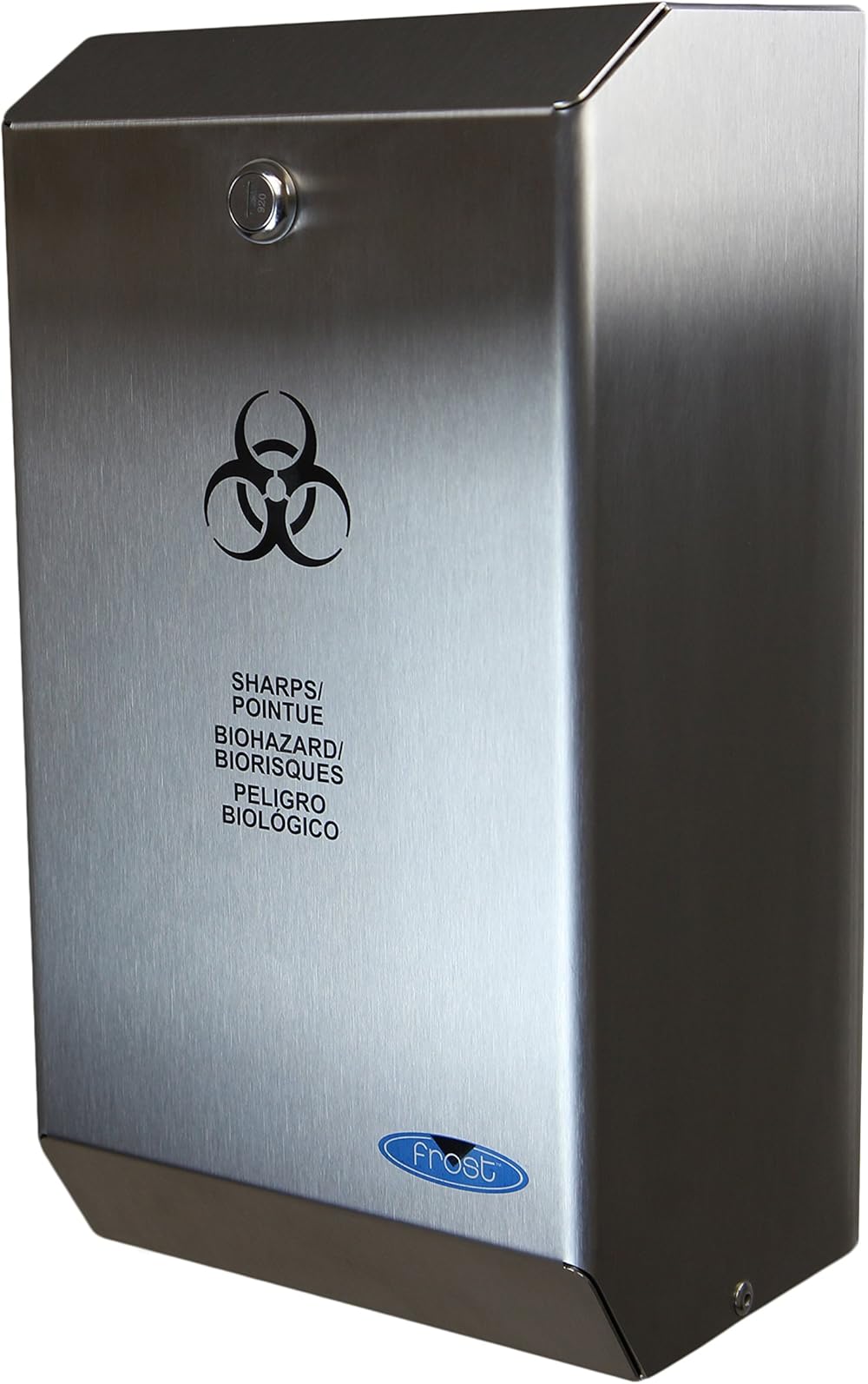 Frost 878 Stainless Steel Biomedical Sharps Disposal, 4.23 quarts, 5.9