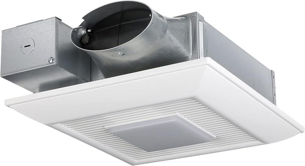 Panasonic FV-0510VSCL1 WhisperValue DC Ventilation Fan with Light and Condensation Sensor for Humidity Control - 50-80-100 CFM - Bathroom Wall Fan