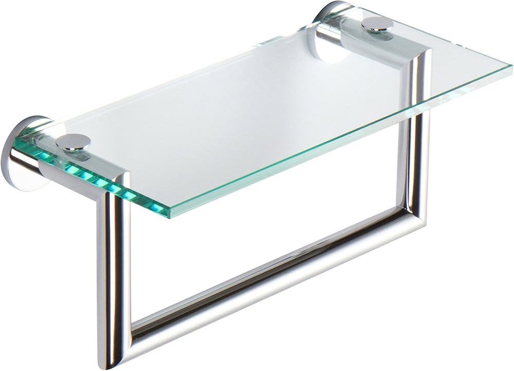 Ginger 4619T-12/PC Kubic Toiletry Shelf with Towel Bar, 12