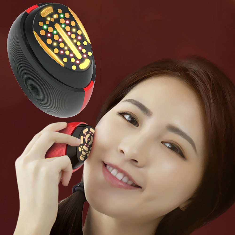 Mieauty Facial RF Skin Tightening Device Collagen Boost, LED Light Photon Therapy Beauty Device,Wrinkle Removal Anti-Aging Face Firming Face Massager for Men and Women,Black