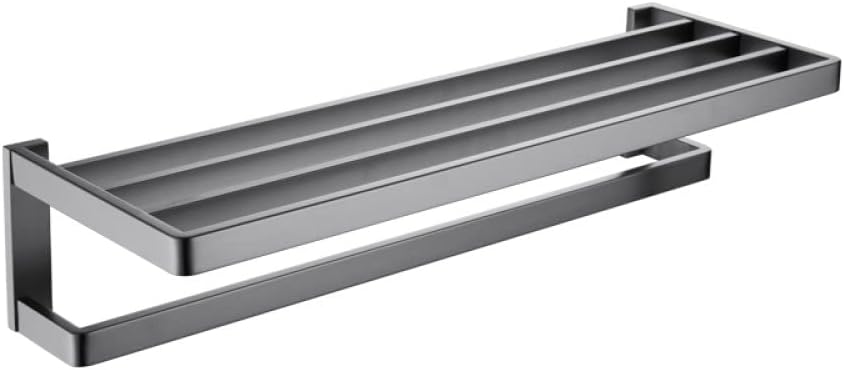 Bathroom 2/4/6 Hooks Double Towel Bar Hook Brush Holder Paper Holder Paper Holder Set Metal Grey,towel rack