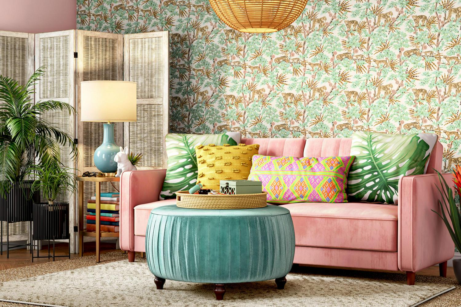 allen + roth Alvida 5 x 8 Natural Indoor Chevron Farmhouse/Cottage Area Rug