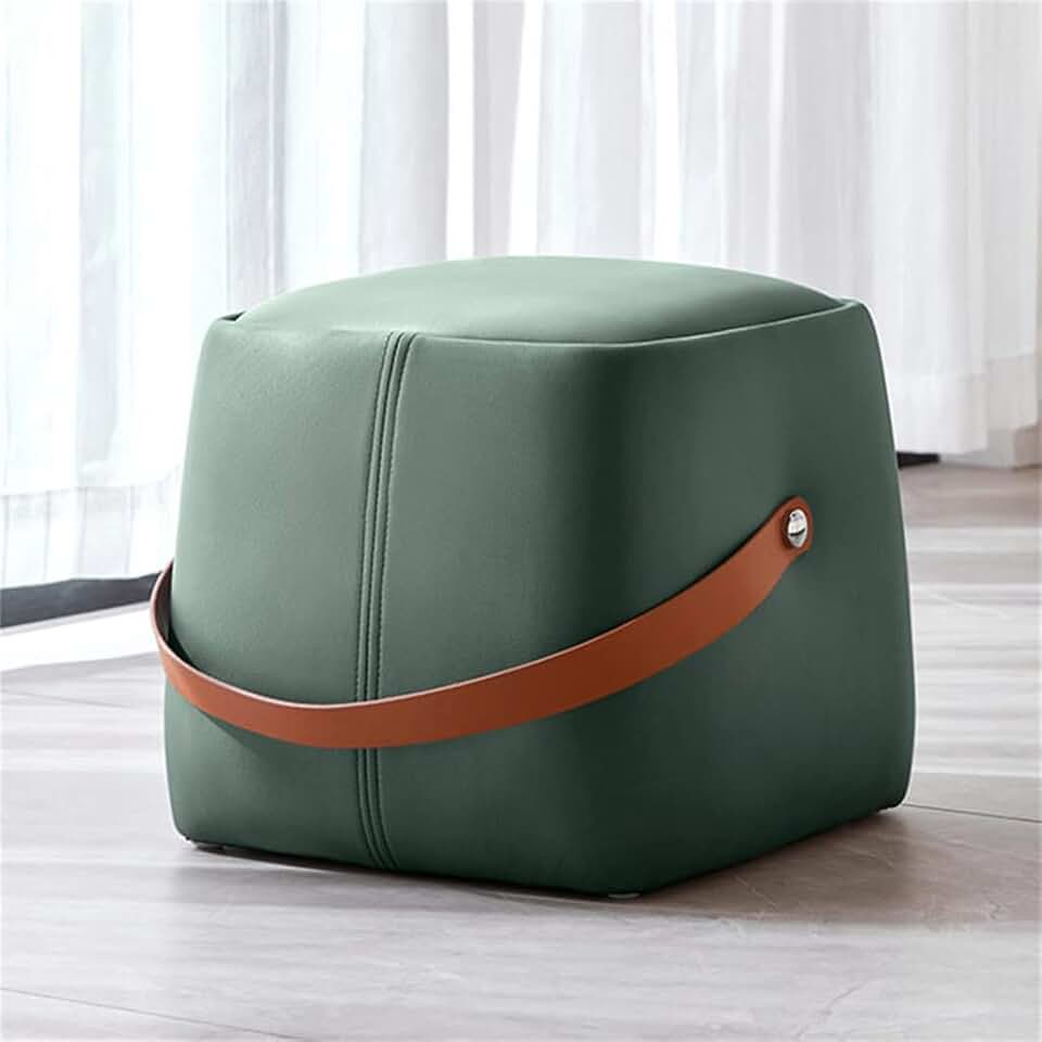 Fabric Sofa Stool Home Bedroom Living Room Soft Stool Low Stool Shoe Changing Stool Put Legs Resting Feet