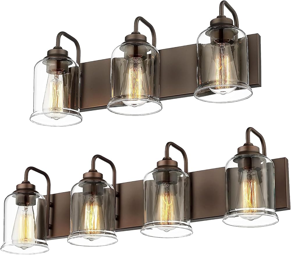 zeyu 20.5 Inch Farmhouse Bathroom Vanity Light Fixtures ZSL72B-3W ORB and 28.5