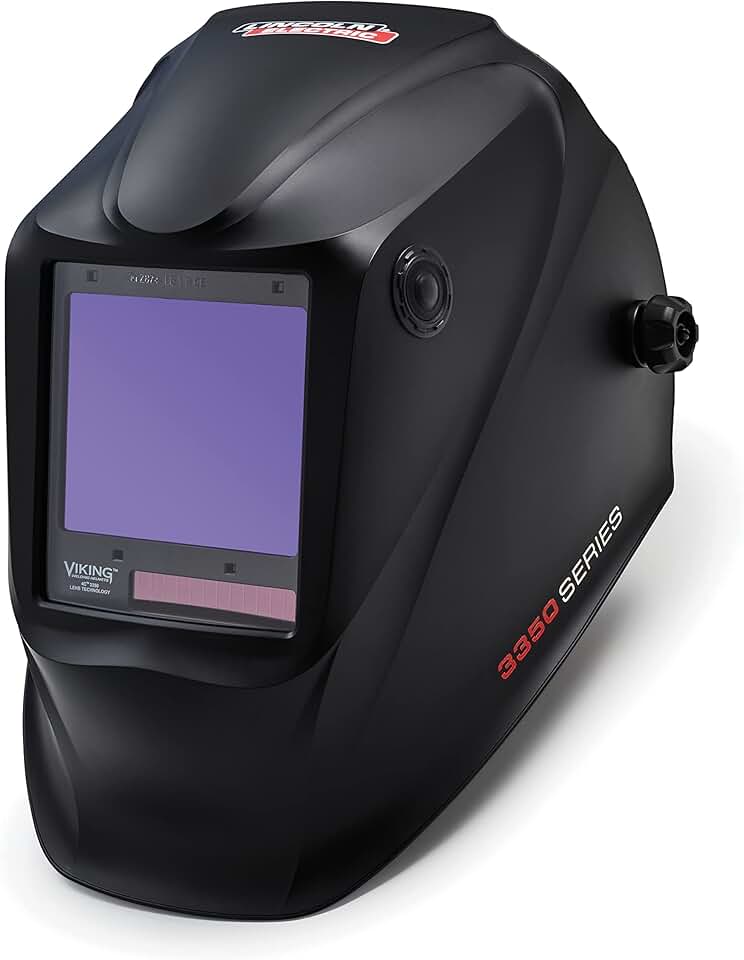 Lincoln Electric K3034-4 VIKING 3350 Auto Darkening Welding Helmet with 4C Lens Technology, Matte Black, extra large
