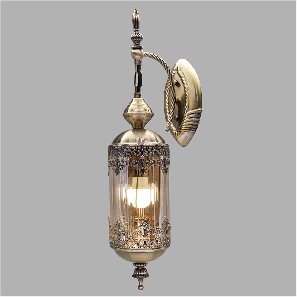 Lamps, Wall lamp, Retro Turkey Wall Light Glass Lampshade Galvanized Holder Compatible with Bar Restaurant Kitchen Coffee Shop Wall Lights Fittings Corridor