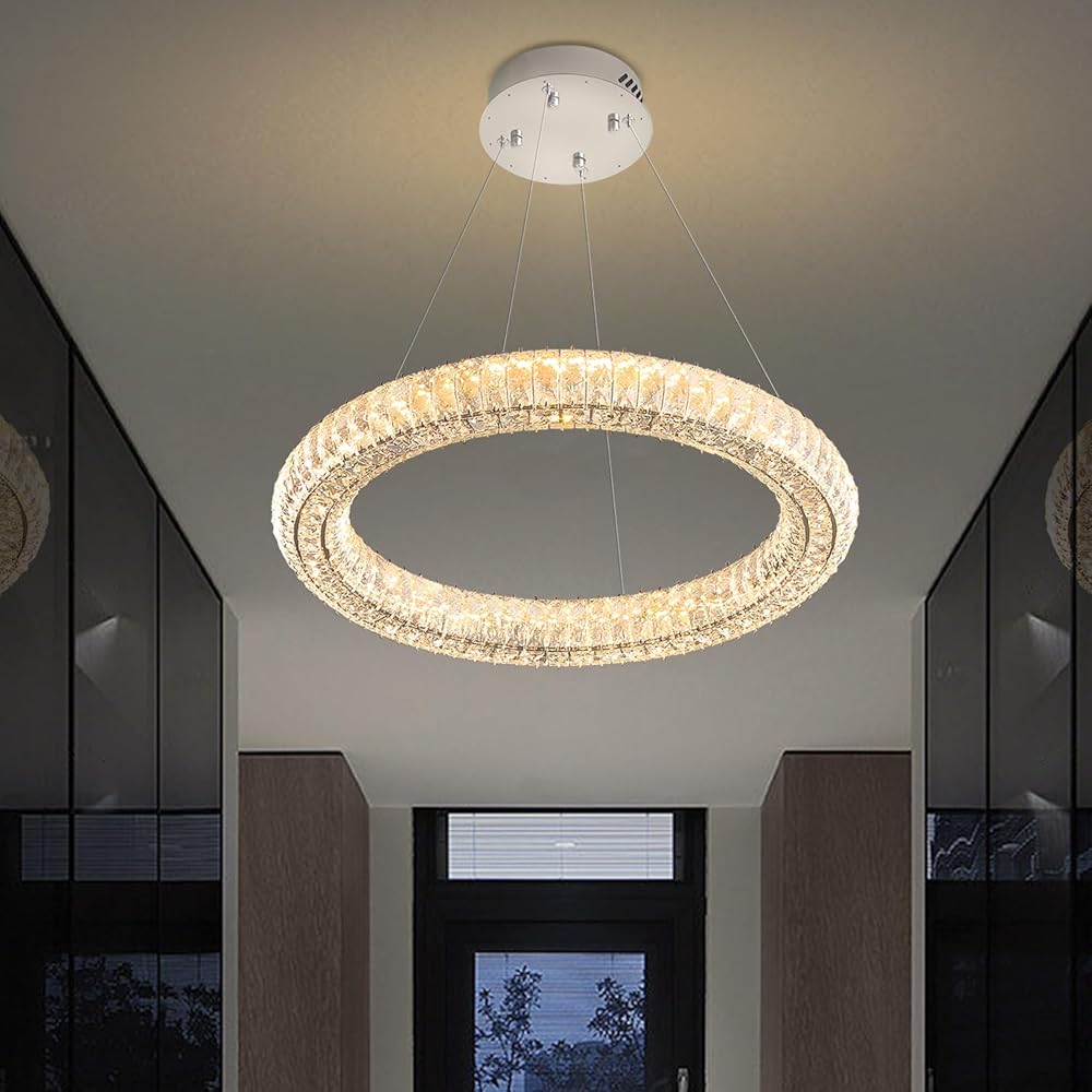 Modern Crystal Chandelier Dimmable LED 23.6