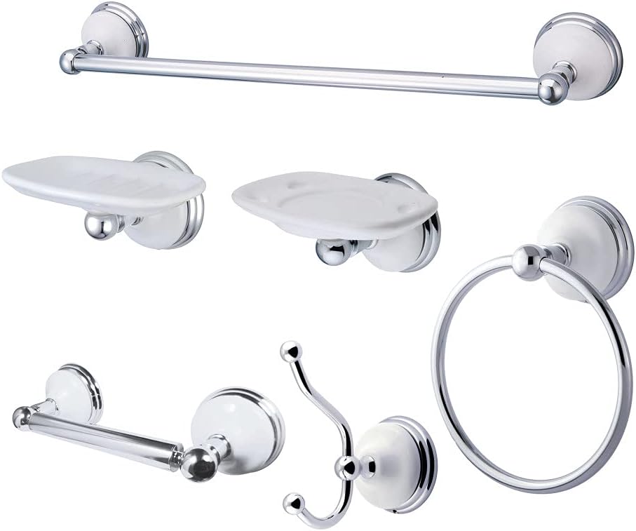 Kingston Brass BAK1110C2 Victorian Bathroom Accessory Package, Polished Chrome