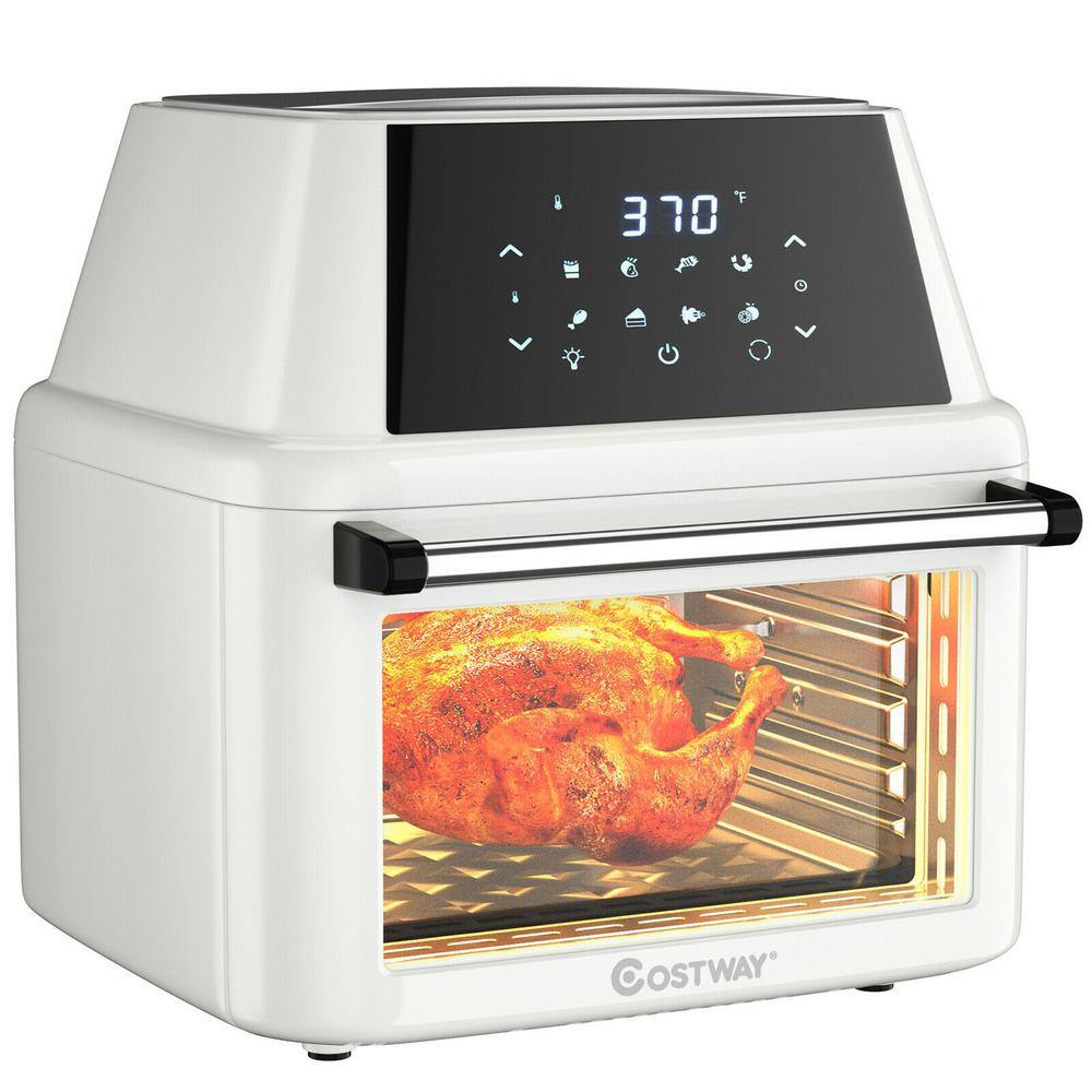 Costway 19 qt. White Air Fryer Oven with Dehydrator Rotisserie