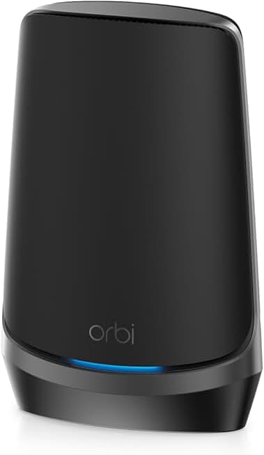 NETGEAR Orbi Quad-Band WiFi 6E Mesh Add-on Satellite (RBSE960B) - Works with Orbi RBKE963B - Adds Coverage up to 3,000 sq. ft - AXE11000 (10.8Gbps) - Black