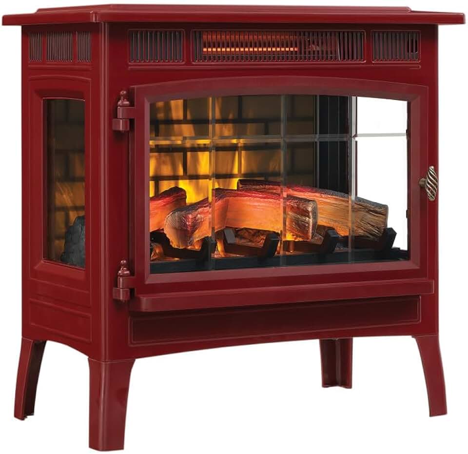 duraflame® Electric Infrared Quartz Fireplace Stove with 3D Flame Effect, Cinnamon