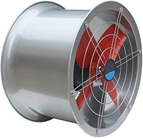 20Inch Wall Mounted Axial Fan Cylinder Pipe Fan, 220V Explosion Proof Exhaust Fan, Axial Explosion Proof Fan for Kitchen Warehouse Industrial and Office