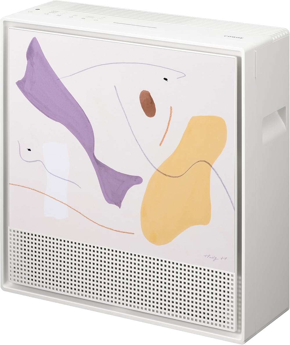 Coway Airmega 250 Art Series Smart Air Purifier, True HEPA Air Purifier with Smart Technology, Covers 881 sq. ft. Vanilla Sky