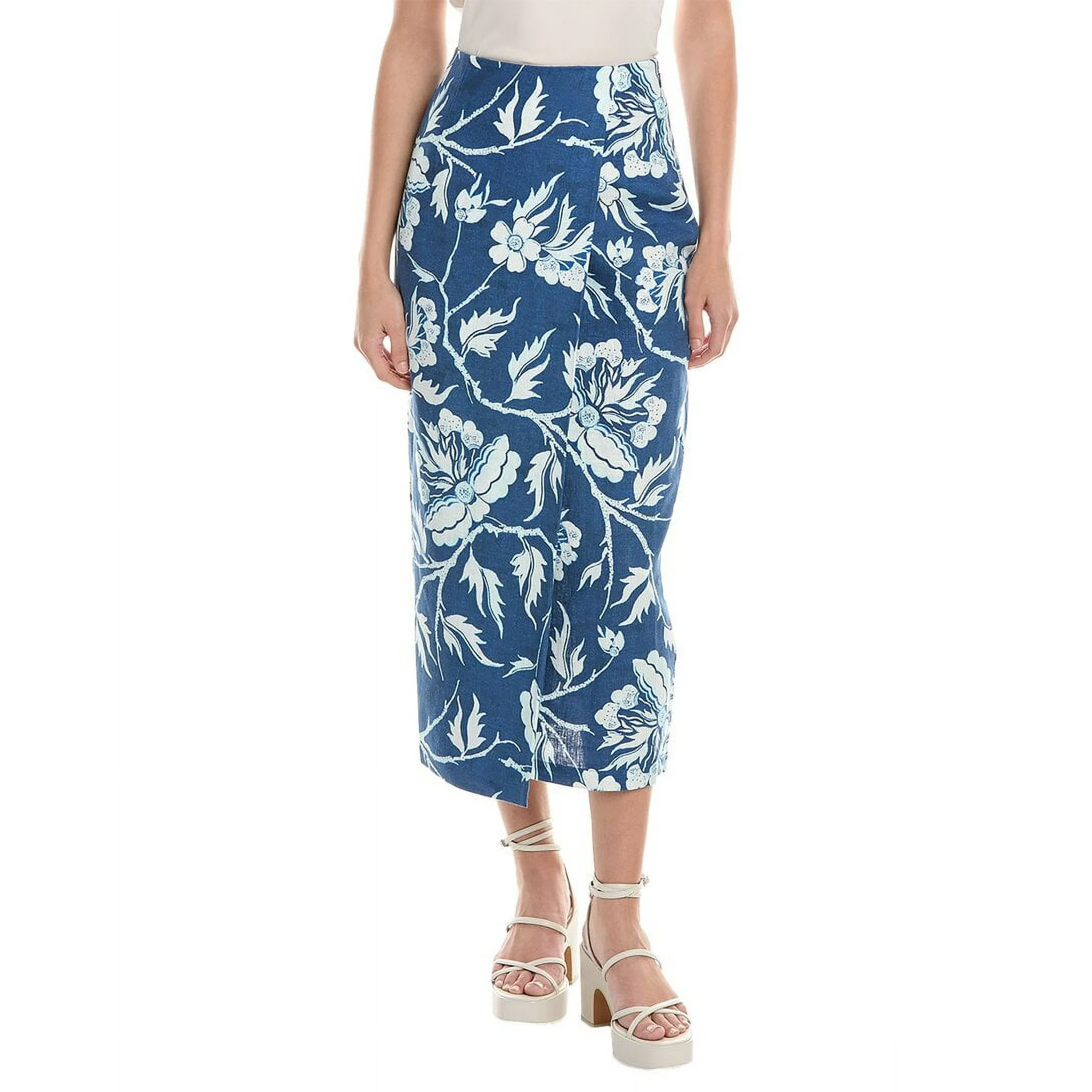 Mara Hoffman womens  Perdita Midi Skirt, 00, Blue