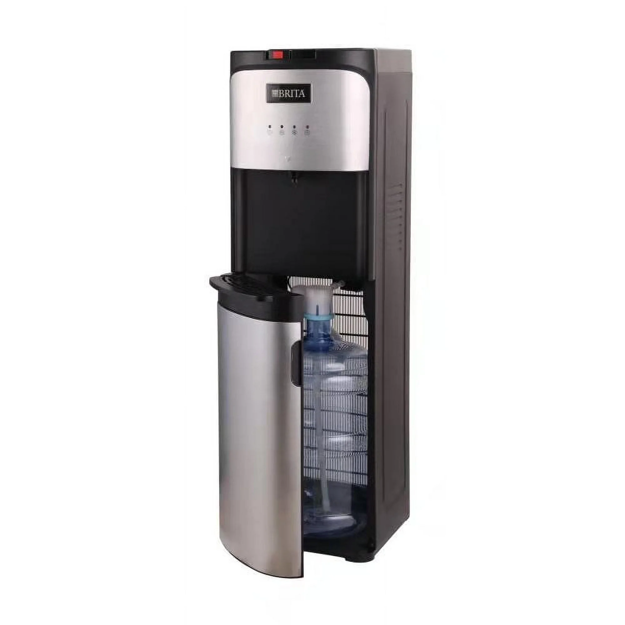 Brita Bottom-Loading Water Cooler with Built-In Brita Filter, Stainless-Steel, refill empty jug at any faucet, never buy plastic jugs of water again.