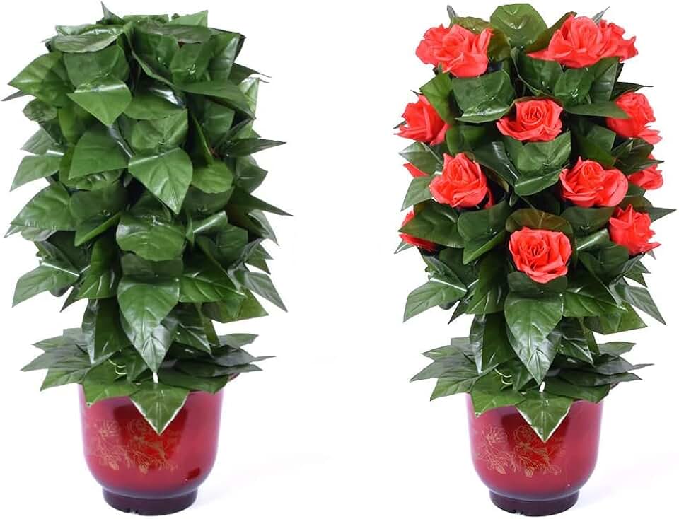 SUMAG Blooming Rose Bush (20 Flowers, Remote Control, Battery Version) Magic Tricks Flower Appearing Stage Party Wedding Props Funny Magic Illusion Gimmick