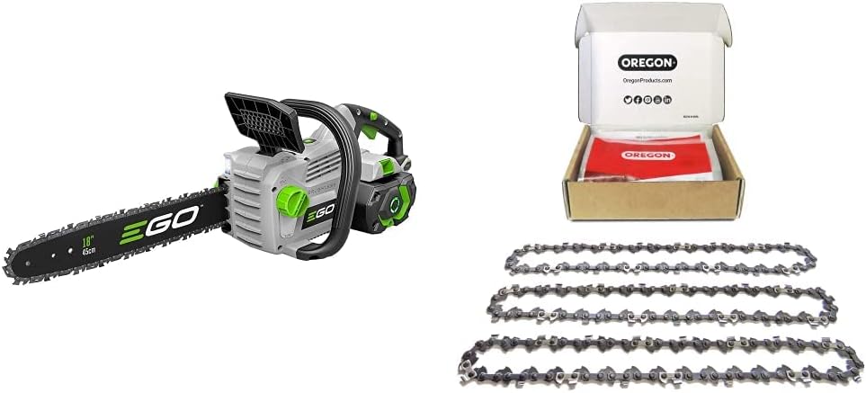 EGO Power+ CS1804 18-Inch Cordless Chain Saw Bundle with Oregon S62x3 Chainsaw Chains