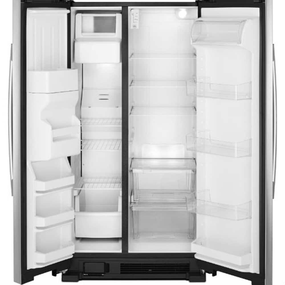 Amana 21.4-cu ft Side-by-Side Refrigerator with Ice Maker (Stainless Steel)