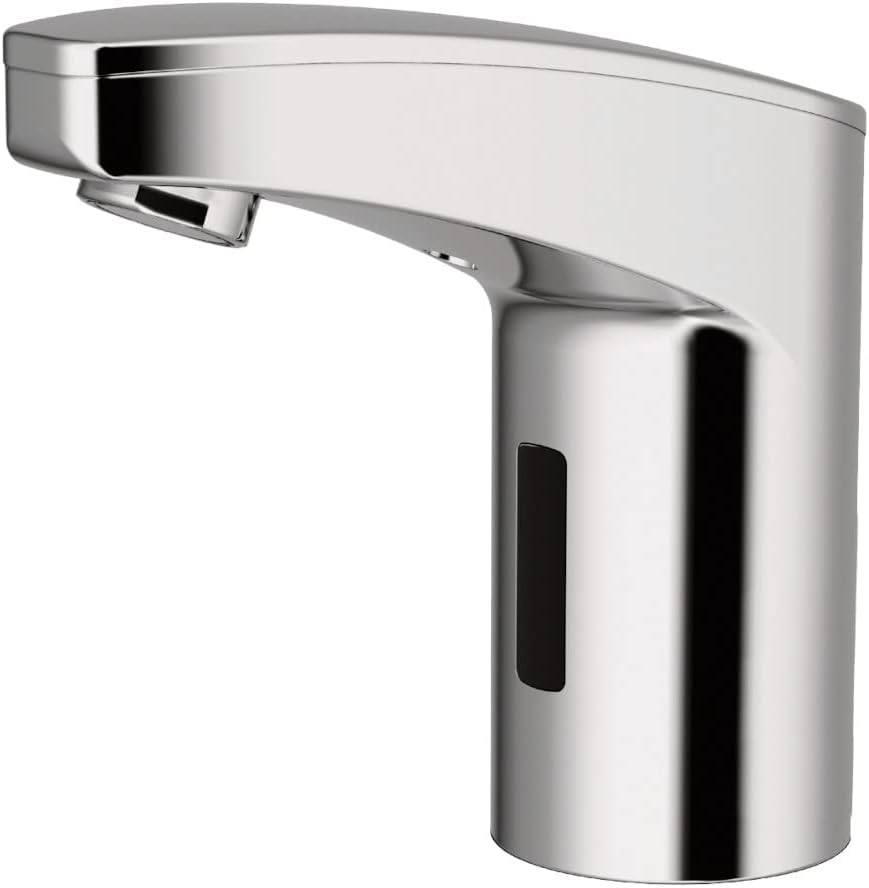 Sloan Optima EAF-350 Sensor Activated Touch-Free Faucet, Commercial Grade with Mounting Hardware - 0.5GPM Battery-Powered Deck-Mounted Mid Body, Polished Chrome Finish, 3335110