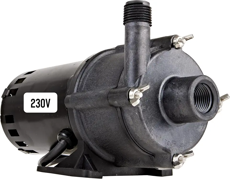 Little Giant 2-MD-HC 230 Volt, 1/30 HP, 510 GPH Magnetic Drive Highly Corrosive Chemical Transfer Pump, 6-Ft. Cord (Plug-Less), Black, 580613