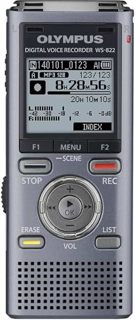 Olympus WS-822 GMT Voice Recorders with 4 GB Built-In-Memory