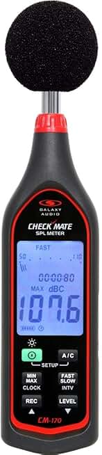 Galaxy Audio CM-170 Check Mate Handheld SPL Sound Pressure Level Meter 12X12X17