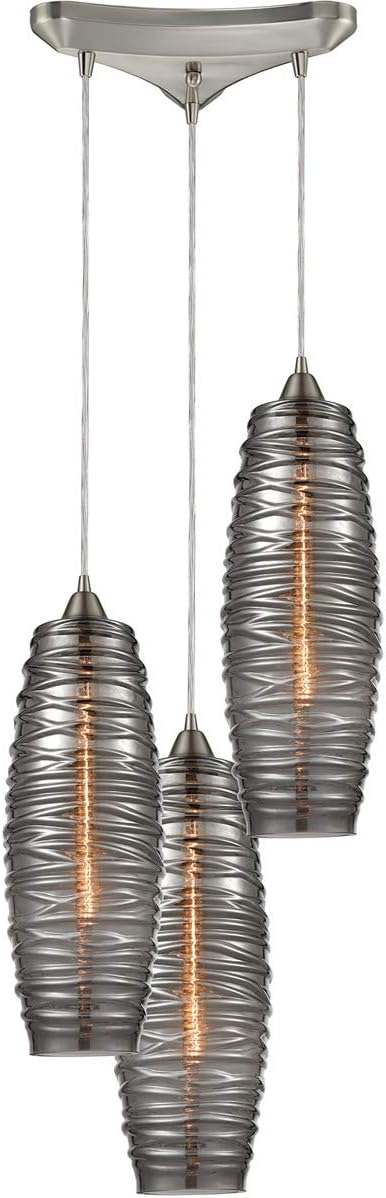 21193/3 Pendant Light, Satin Nickel