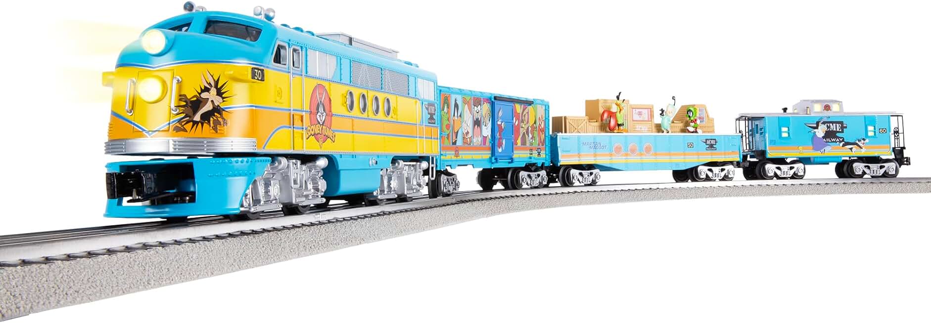 Lionel Looney Tunes Freight LionChief 5.0 Electric O Gauge Train Set with Bluetooth & Remote