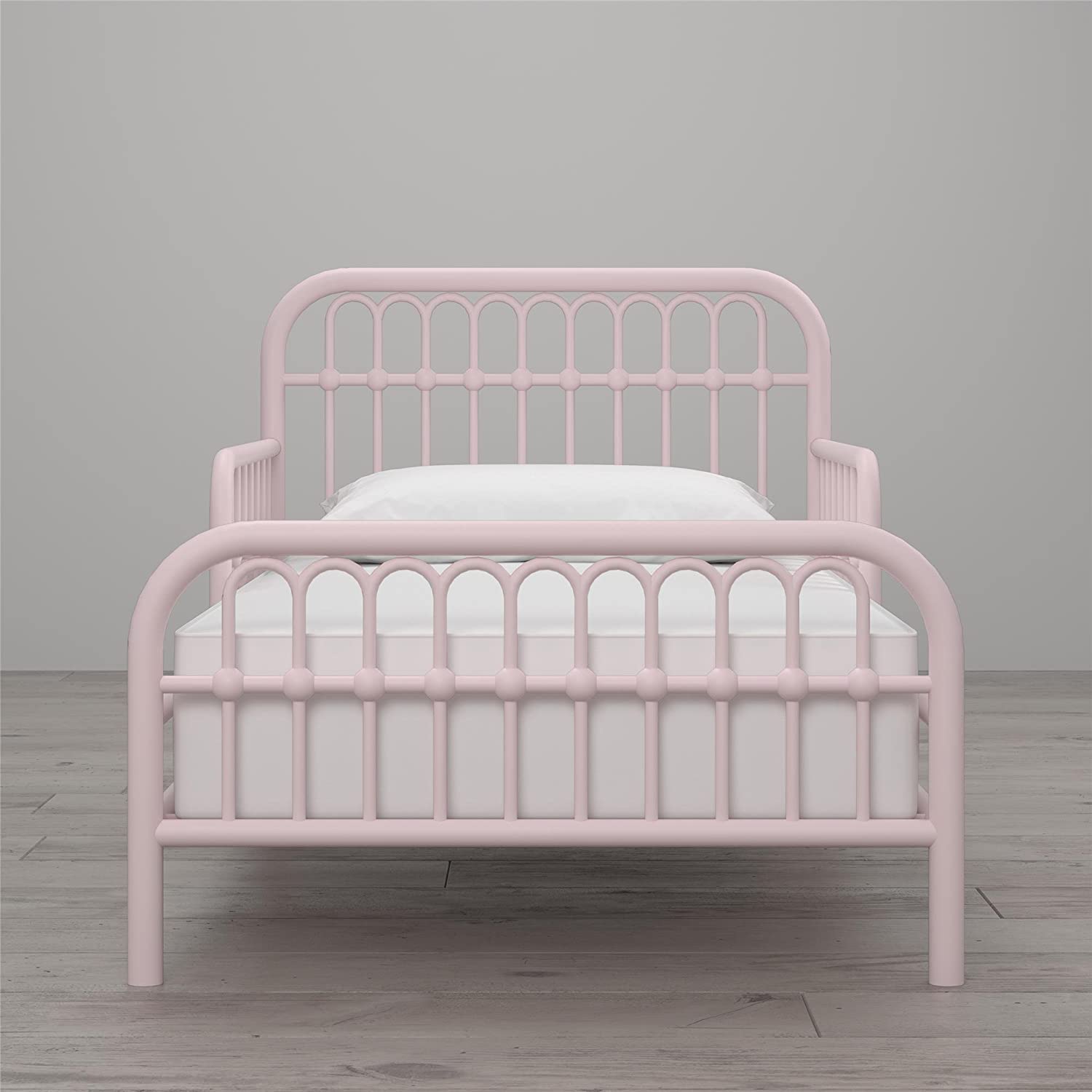 Little Seeds Monarch Hill Ivy Metal Toddler Bed, Pink