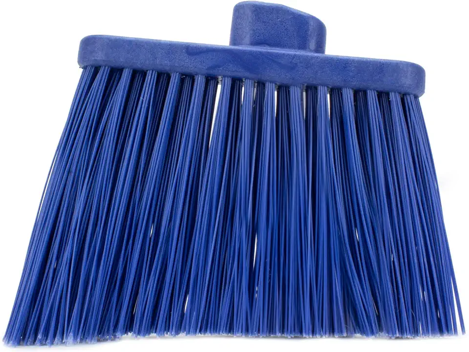 SPARTA Plastic Broom Head, Angled, Un-Flagged for Large Debris Indoor, Outdoor, Home, Restaurant, Lobby, Office, 12 Inches, Blue, (Pack of 12)