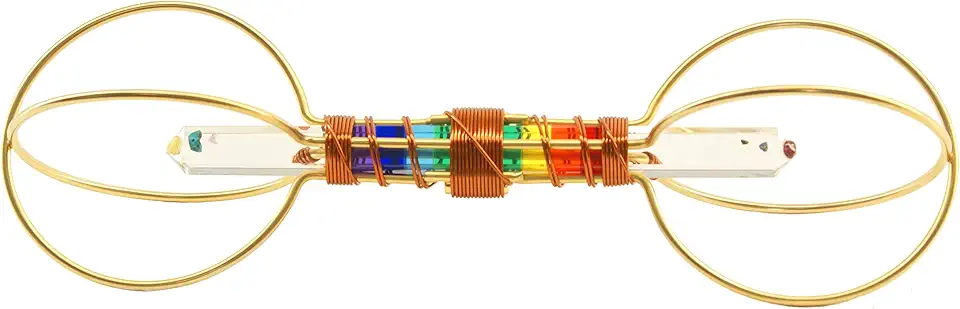 Crystal Wand - Meditation Healing Tool - Sky Vajra with Magnets & Copper Wire - 10