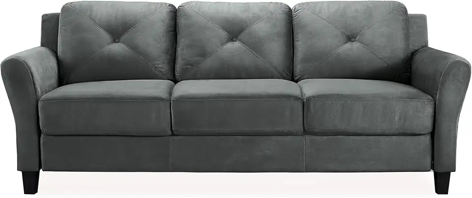 Lifestyle Solutions Harrington Sofa in Grey, Dark Grey